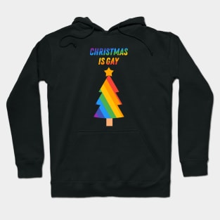 Christmas is Gay Rainbow Tree Hoodie